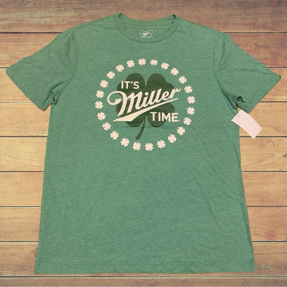 Miller Happy Life Saint Patrick’s Day Shirt It’s Miller Time Light Beer Drinking
